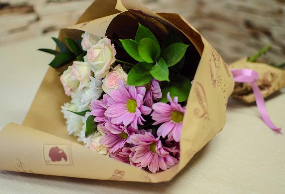 Букет цветов из: Розы и Хризантемы в Кириллове