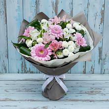 Букет цветов из:  Герберы, Альстромерии и Хризантемы #REPLACE_PRED# Кириллове