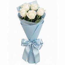Букет 5 Белых роз Проуд в Кириллове