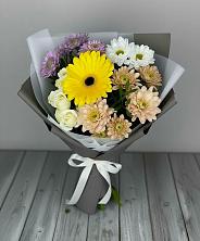 Букет цветов из:  Розы, Герберы и Хризантемы в Кириллове