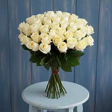 Букет 51 Белая роза Эдлесс Лав в Кириллове