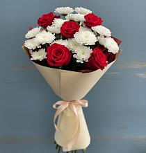 Букет цветов из:  Розы и Хризантемы в Кириллове