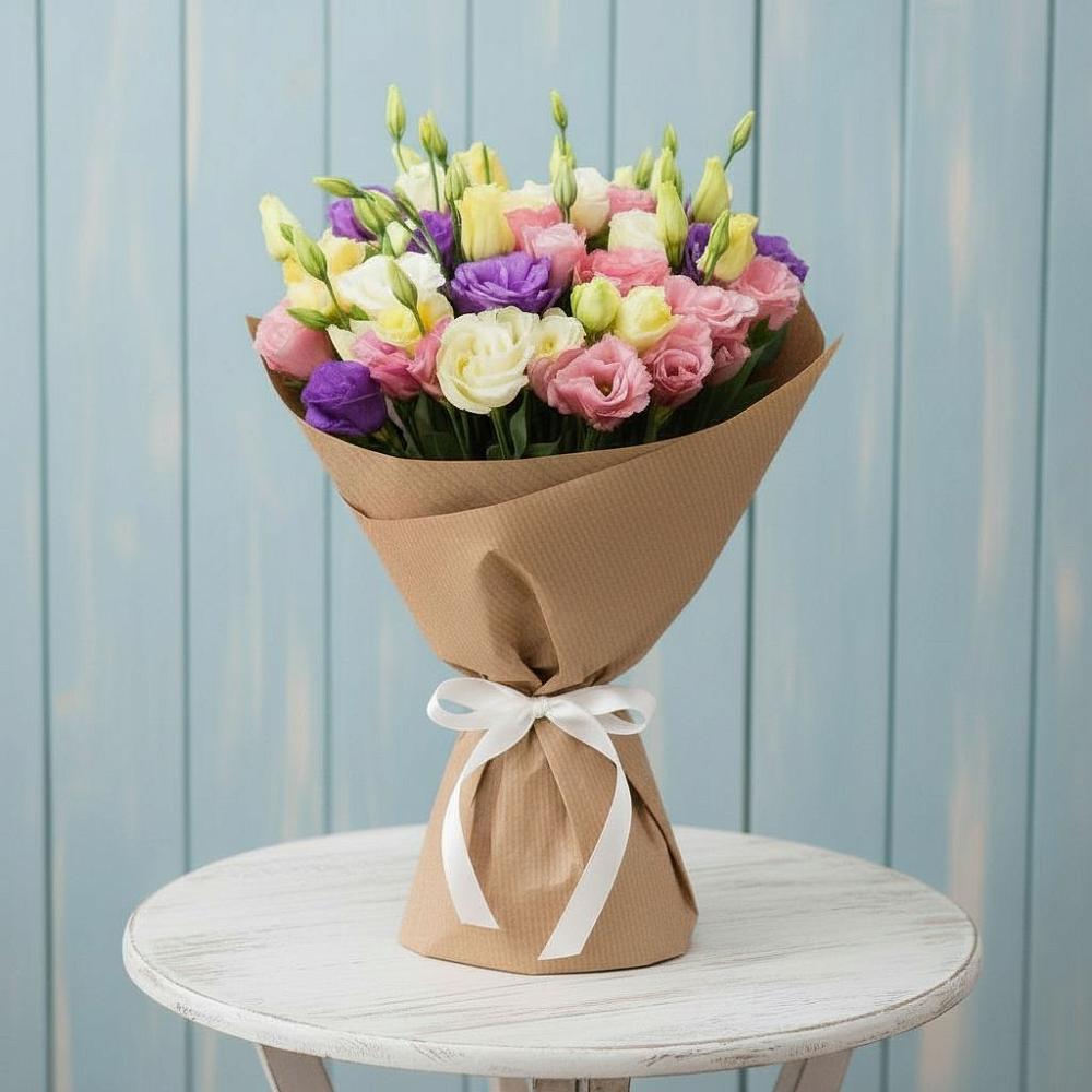 Букет цветов из: Лизиантусы в Кириллове