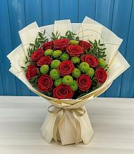 Букет цветов из:  Розы и Хризантемы в Кириллове