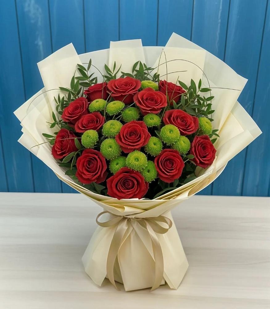 Букет цветов из: Розы и Хризантемы в Кириллове