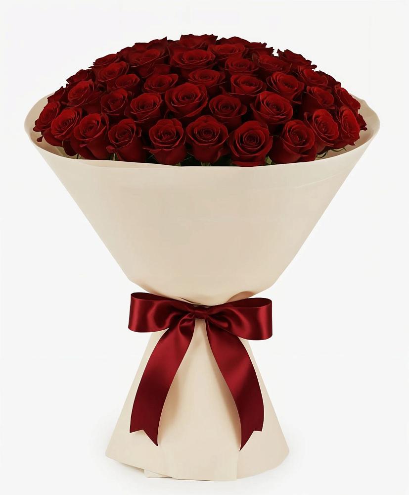 Букет 101 Бордовая роза Блэк Бакарра в Кириллове