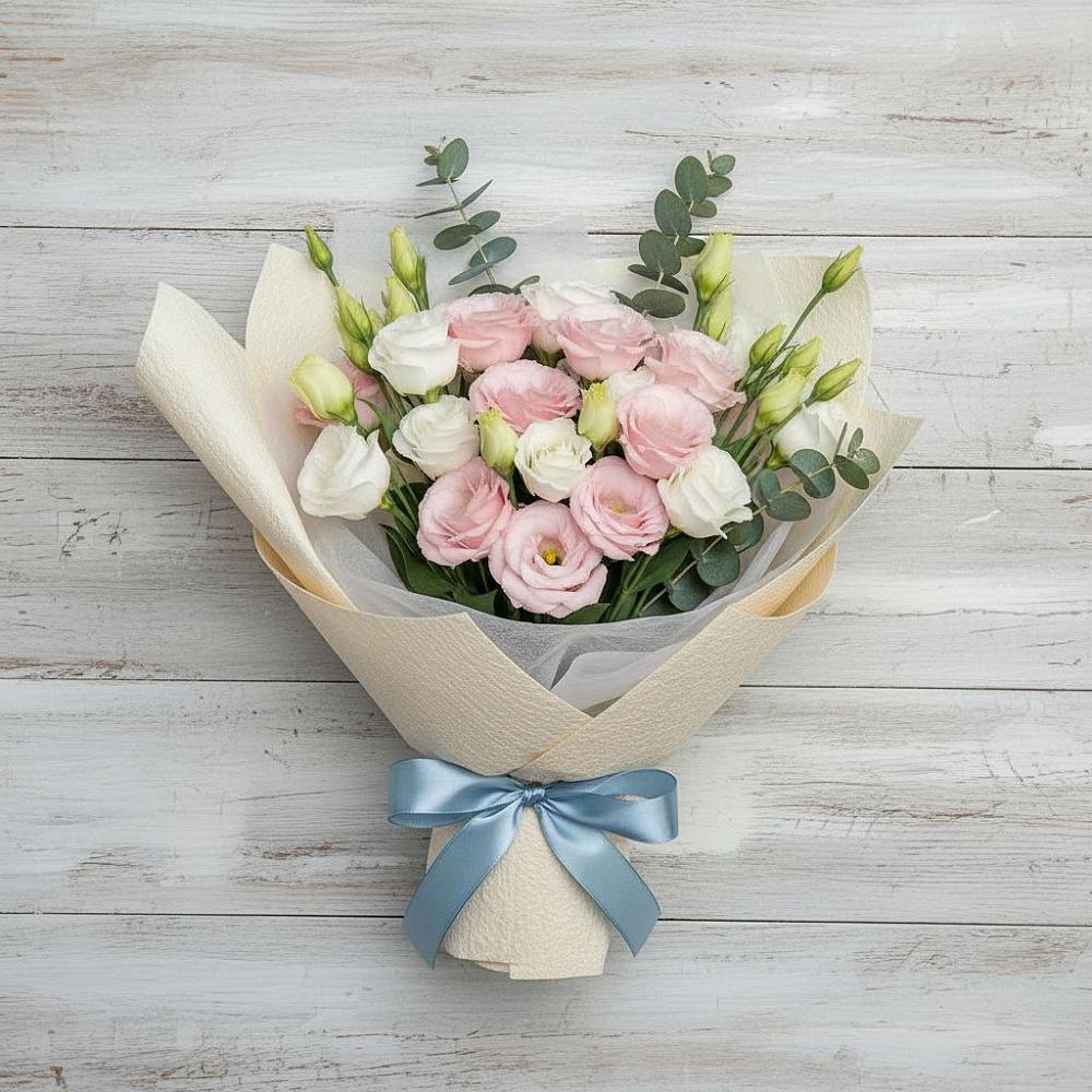 Букет цветов из: Лизиантусы в Кириллове